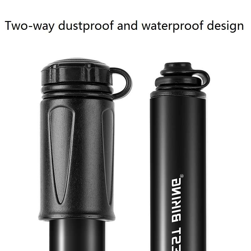 West Biking Bicycle High Pressure Pump Mini Portable Basketball Inflator With Hose(Black)
