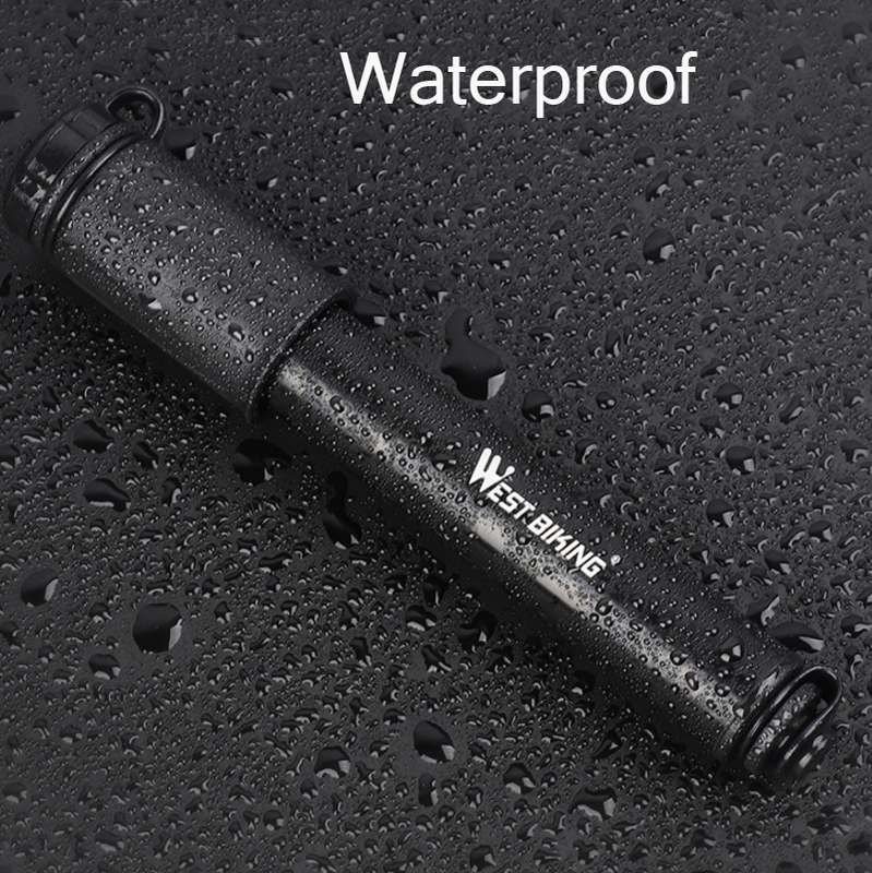 West Biking Bicycle High Pressure Pump Mini Portable Basketball Inflator With Hose(Black)