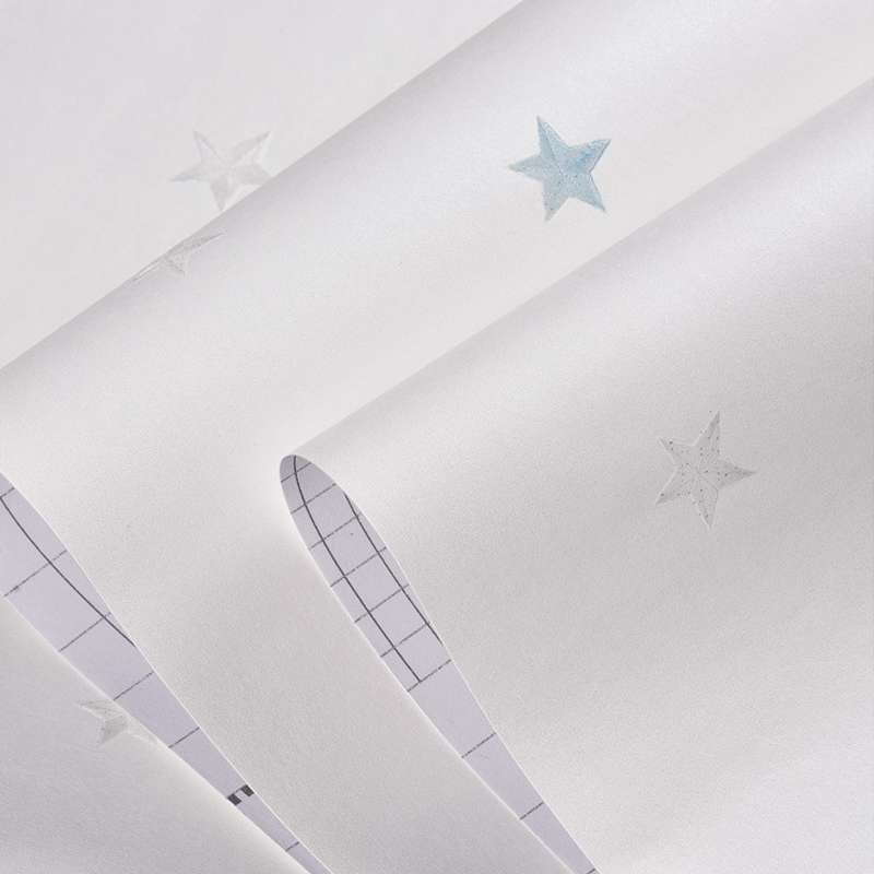 0.53 x 3m 3D Stars Moon Self-Adhesive Wallpaper Mediterranean Children Wall Sticker(Star Moon Blue)