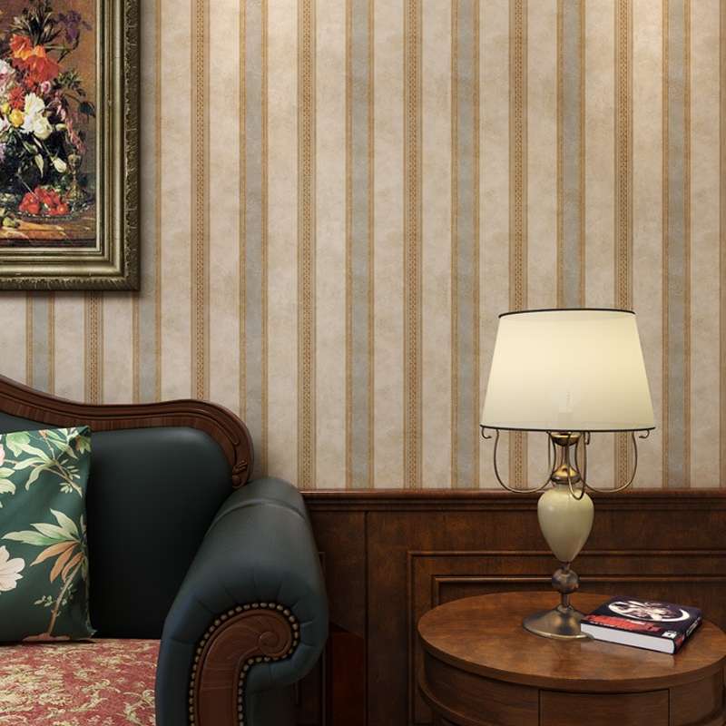0.53x5m 3D StereoRetro Self-Adhesive Non-Woven Wallpaper Pastoral Flower Bedroom Living Room TV Back