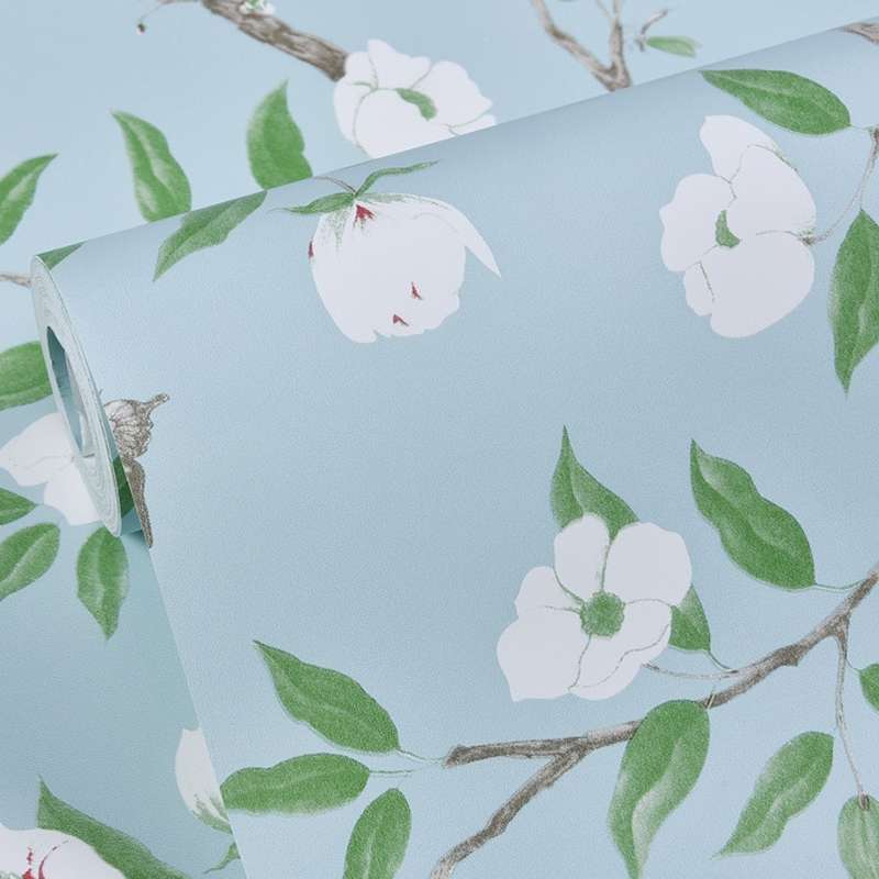 0.53x5m 3D StereoRetro Self-Adhesive Non-Woven Wallpaper Pastoral Flower Bedroom Living Room TV Back