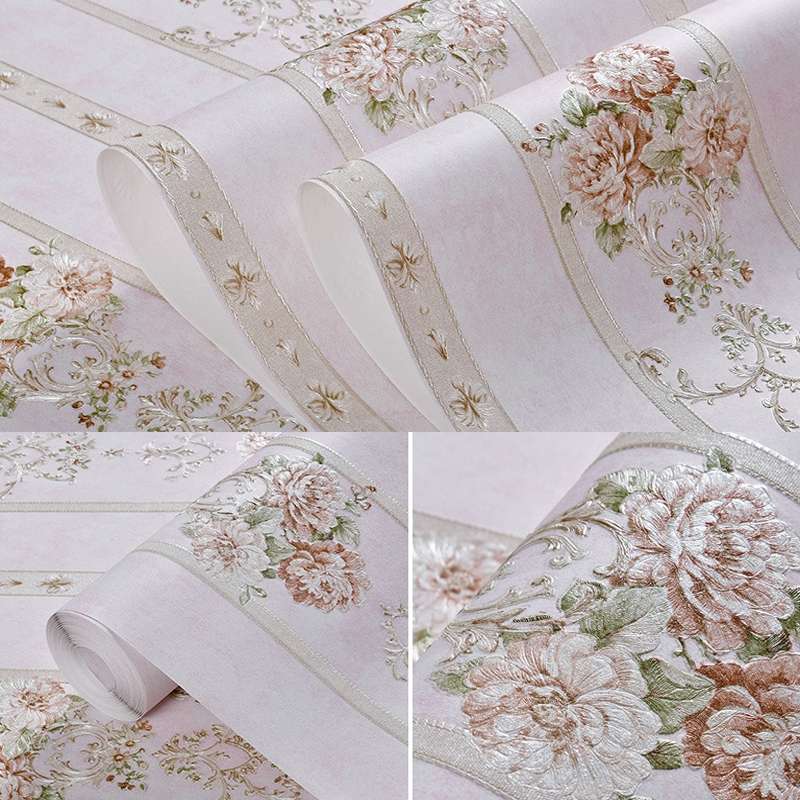 0.53x3m Modern Minimalist 3D Stereo Flower Self-Adhesive Wallpaper Bedroom Living Room TV Background