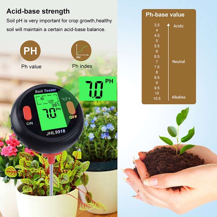 Five-In-One Soil Meter PH Humidity Temperature Photometry Detector PH Photometry Multifunctional Det