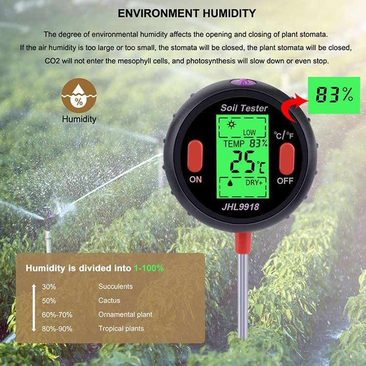 Five-In-One Soil Meter PH Humidity Temperature Photometry Detector PH Photometry Multifunctional Det