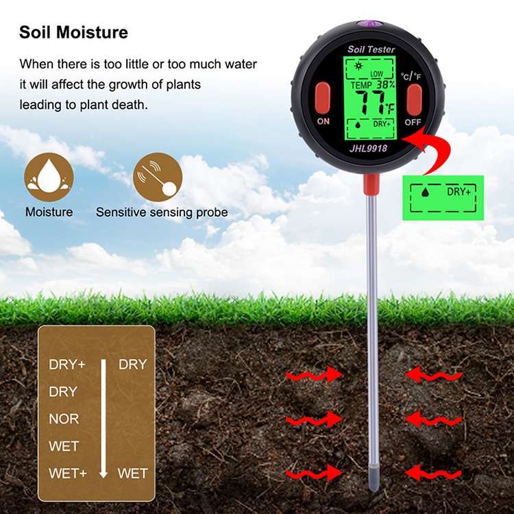 Five-In-One Soil Meter PH Humidity Temperature Photometry Detector PH Photometry Multifunctional Det
