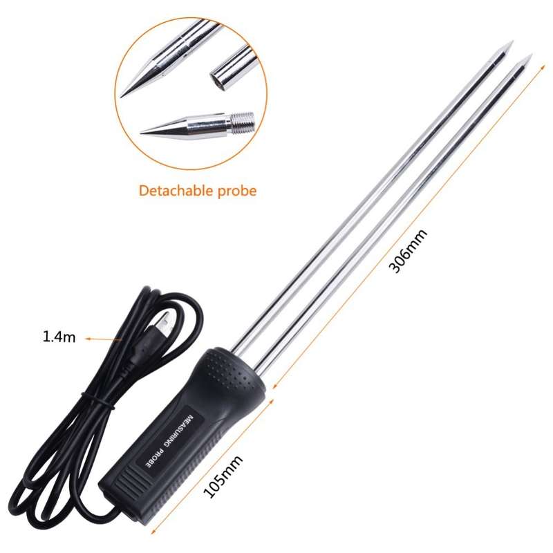 MD7822 Smart Grain Moisture Tester Ultra-Long Probe Digital Moisture Meter