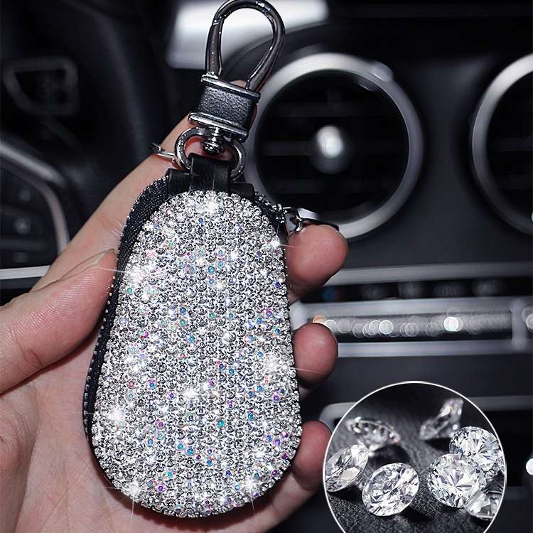 Diamond Car Gourd Key Case Car Key Case(Purple Diamond)