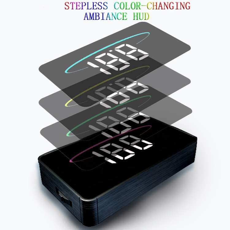 L2 HUD Head-Up Display, Water Temperature Per Hour, OBD Car Display With Color-Changing Atmosphere L