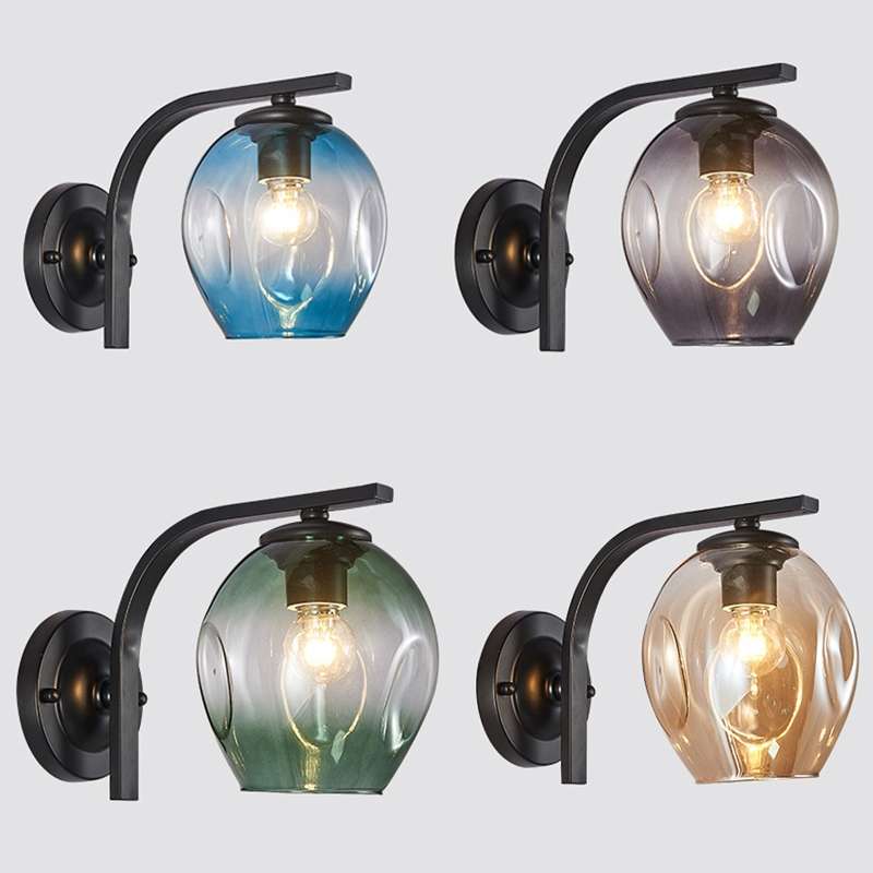 5W Warm Light Simple Bedroom Study Bedside Lamp LED Wall Lamp Creative Corridor Wall Lamp(2035 Gold