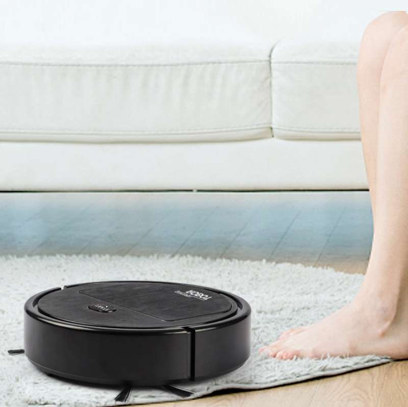 Household Automatic Smart Charging Sweeping Robot, Specification: 3 in 1Black