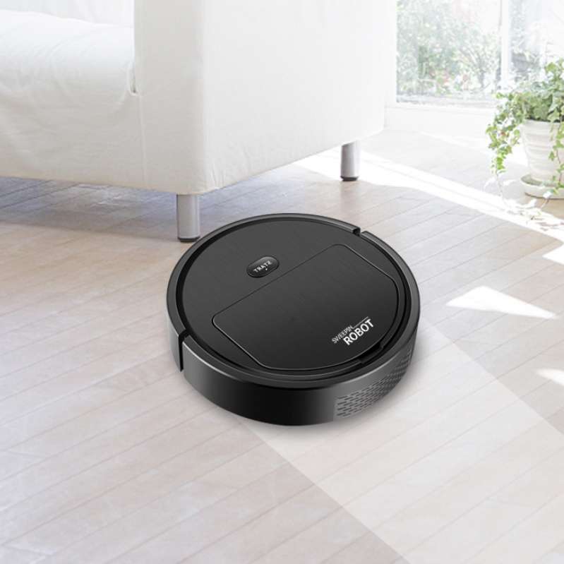 Household Automatic Smart Charging Sweeping Robot, Specification: Black