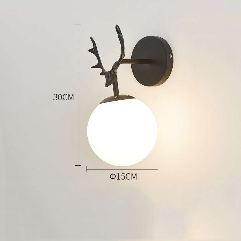LED Glass Wall Bedroom Bedside Lamp Living Room Study Staircase Wall Lamp, Power source: 12W Warm Li