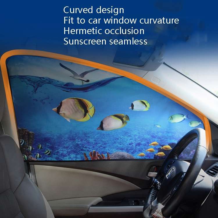 Automobile Sunshade Car Windows Sun Protection And Heat Insulation Magnetic Telescopic Side Curtains