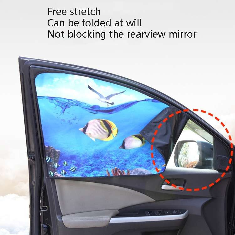 Automobile Sunshade Car Windows Sun Protection And Heat Insulation Magnetic Telescopic Side Curtains