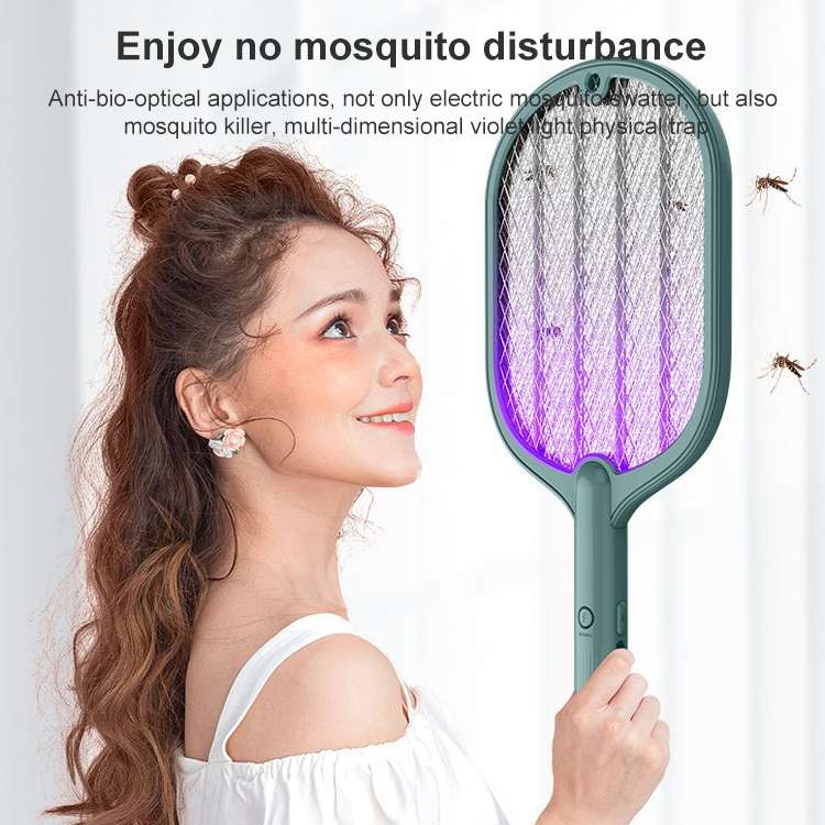 Smart Home Dual-Use Mosquito Swatter Mosquito Killer Fly Swatte(Green)
