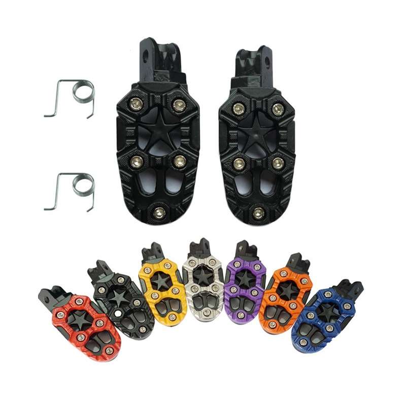 Motorcycle Modified Aluminum Alloy Foot Pedal Accessories(Red)