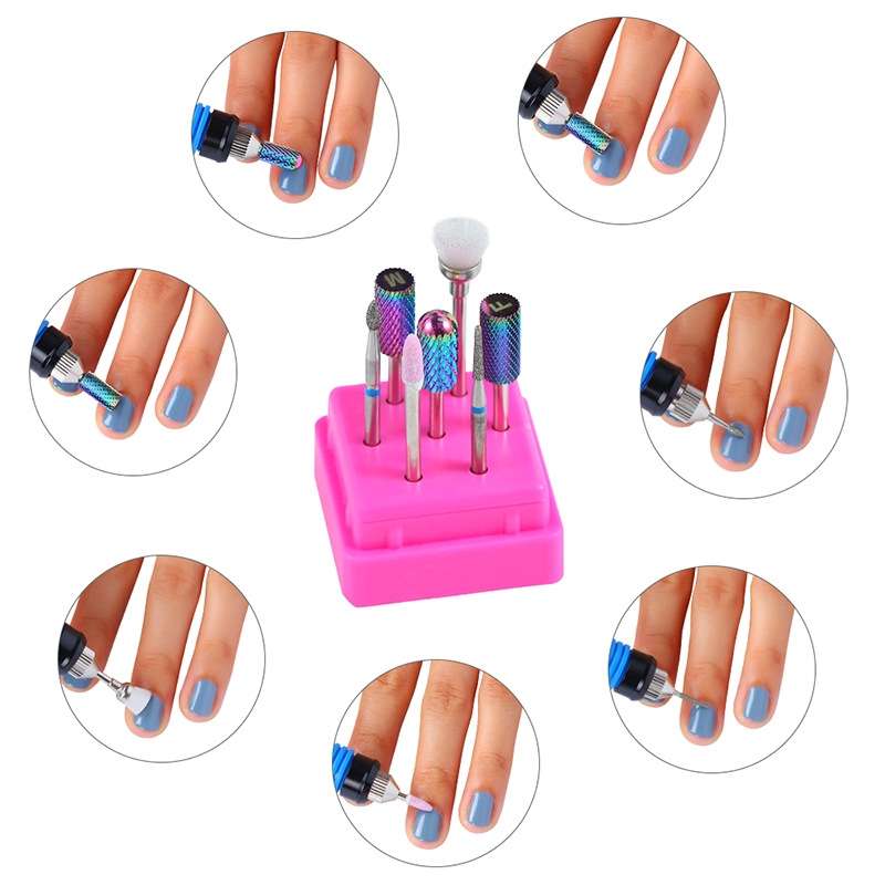 Ceramic Tungsten Steel Alloy Nail Strip Tool Set Grinding Machine Grinding Brush Polishing Tool, Col