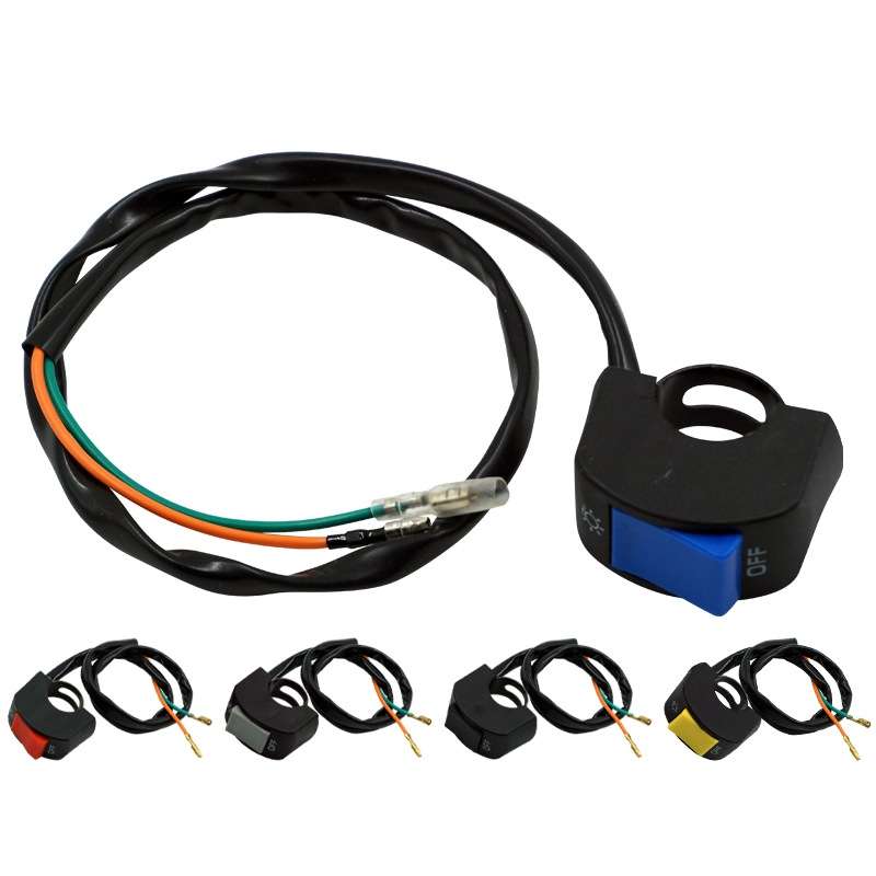5 PCS Motorcycle Handlebar Tap Switch LED Headlight Break Extinguishing Fire Double Flash Switch(Yel