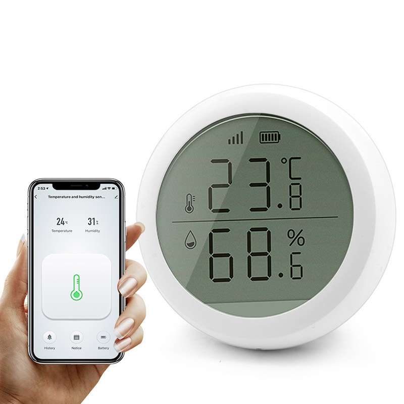 LQ-698 Tuya Smart Home Wireless Temperature And Humidity Detector Sensor, Need to be used with Gatew