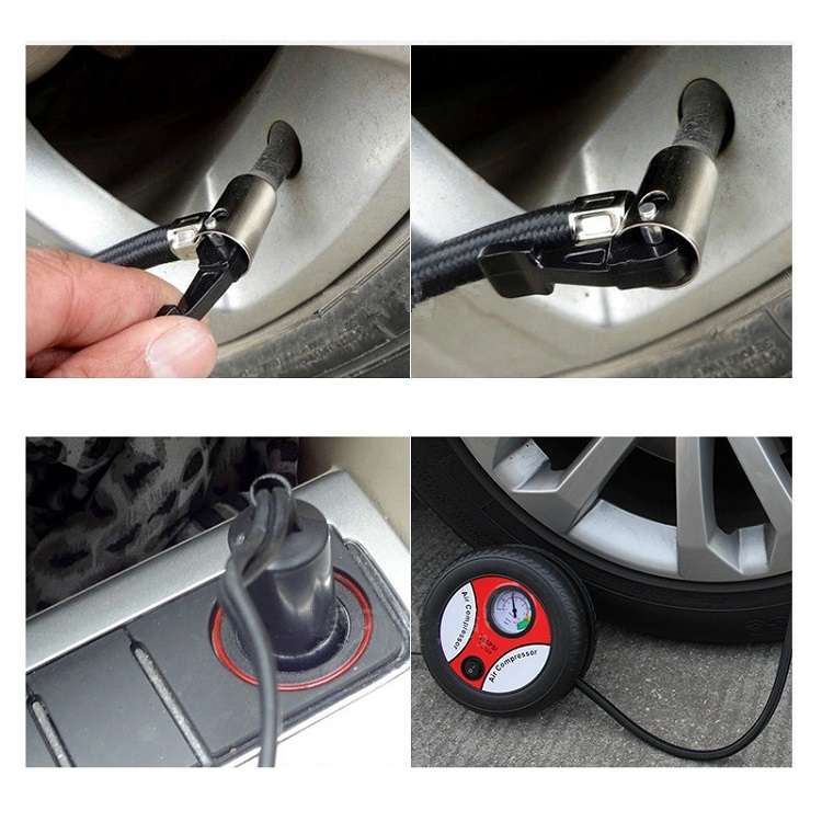 DC12V 12A Car Portable Air Pump Electric Car Tire Pump, Specification 19-cylinder Large Motor