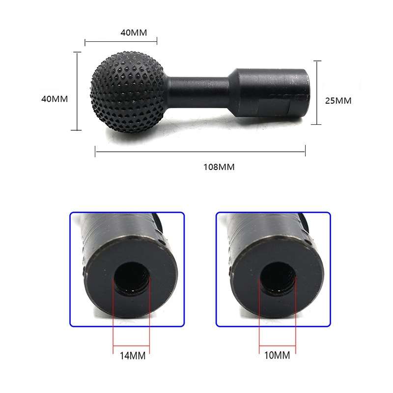 10mm Spherical Wooden Groove Carving Knife Rotary File Carving Grinding Head Electric Grinder Grindi