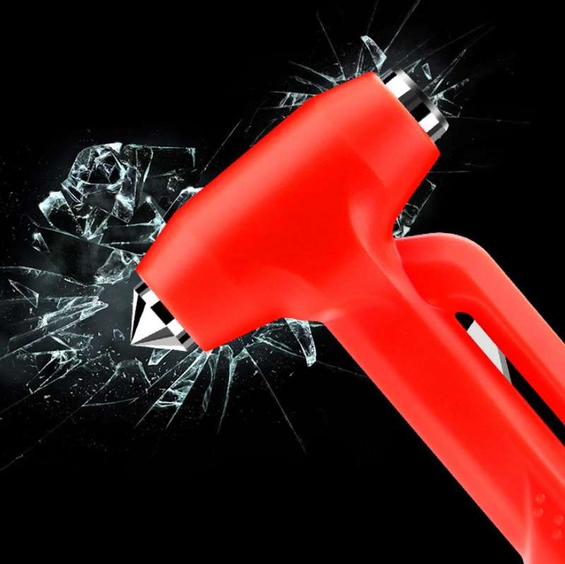 Car Safety Life-Saving Hammer Car Emergency Multifunctional Window Breaker, Colour: Ordinary Red