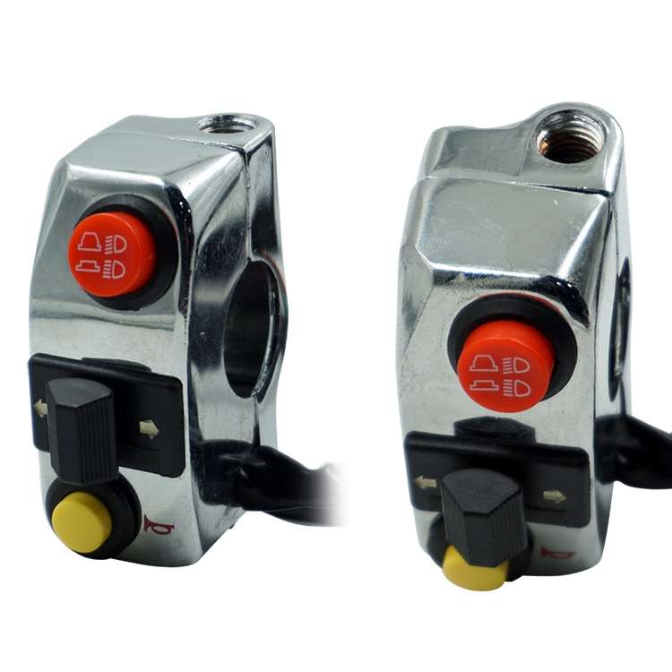 Motorcycle Modification Aluminum Alloy Handle Switch High Low Beam Light Turn Signal Horn Control Sw