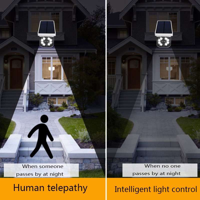 LED Simulation Security Camera Solar Lamp IP65 Waterproof Anti-Theft Human Body Induction Courtyard