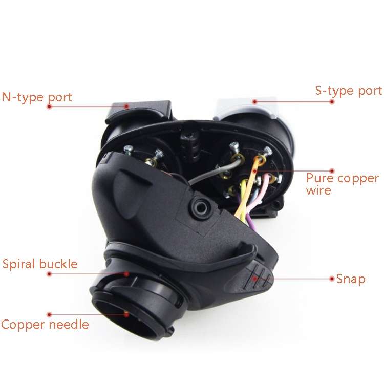 VS170E-D Trailer Plug Socket Adapter 13P Transfer Double 7P Connector EU Plug