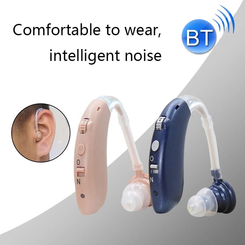 G25 Bluetooth Hearing Aid Elderly Sound Amplifier Sound Collector, Colour: EU Plug(Skin Color)