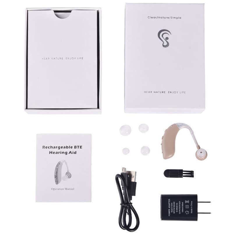 G25 Bluetooth Hearing Aid Elderly Sound Amplifier Sound Collector, Colour: EU Plug(Skin Color)
