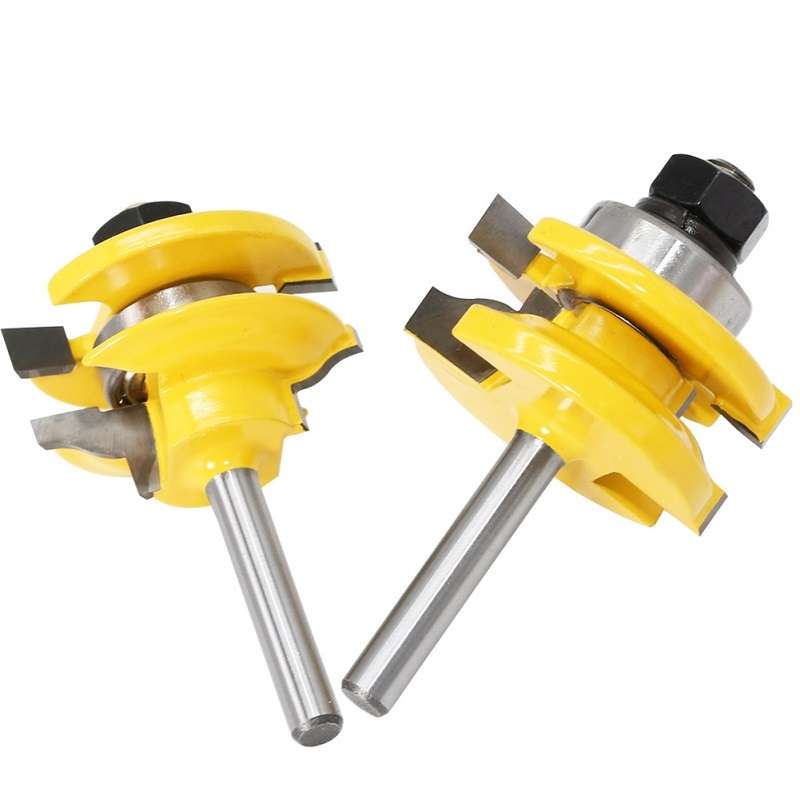 3 PCS/Set 1/4 Handle Household Mortise Joint Cutter Woodworking Engraving Milling Cutter
