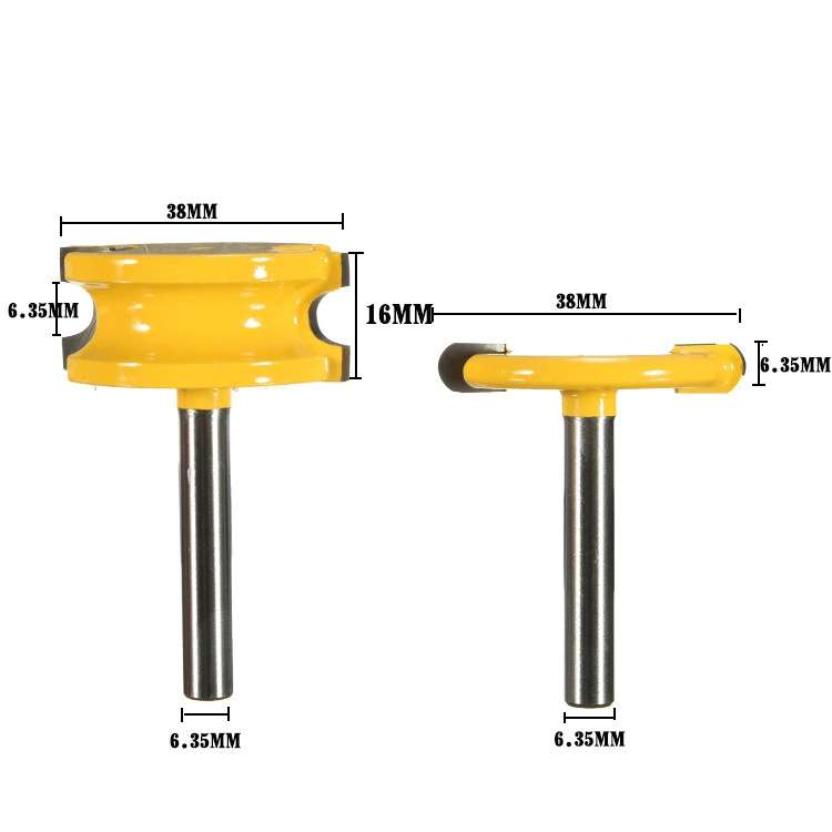 2 PCS/Set Floor Jigsaw Woodworking Tenon Cutter Trimming Engraving Machine Milling Cutter, Model: 1/