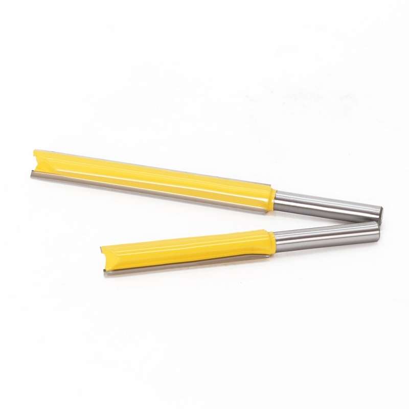 1/4 Handle Extended Double-Edged Straight Knife Trimming Machine Cutter Head, Model: 1/4x3/8x76mm