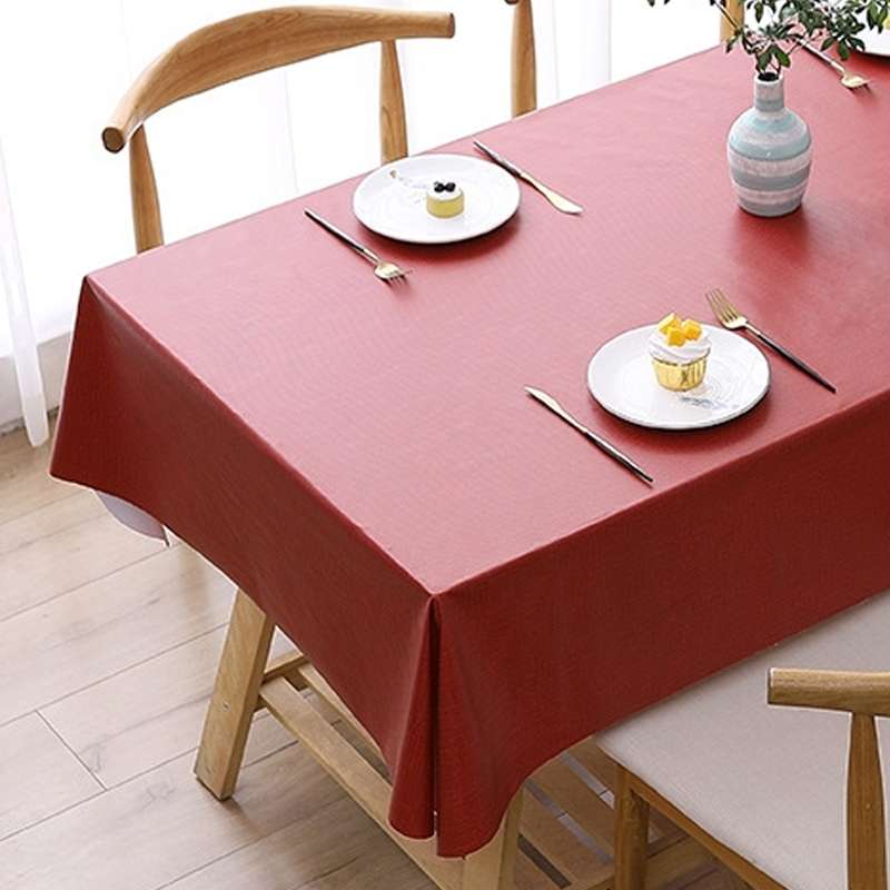 140x140cm Solid Color PVC Waterproof Oil-Proof And Scald-Proof Disposable Tablecloth(Pure White)