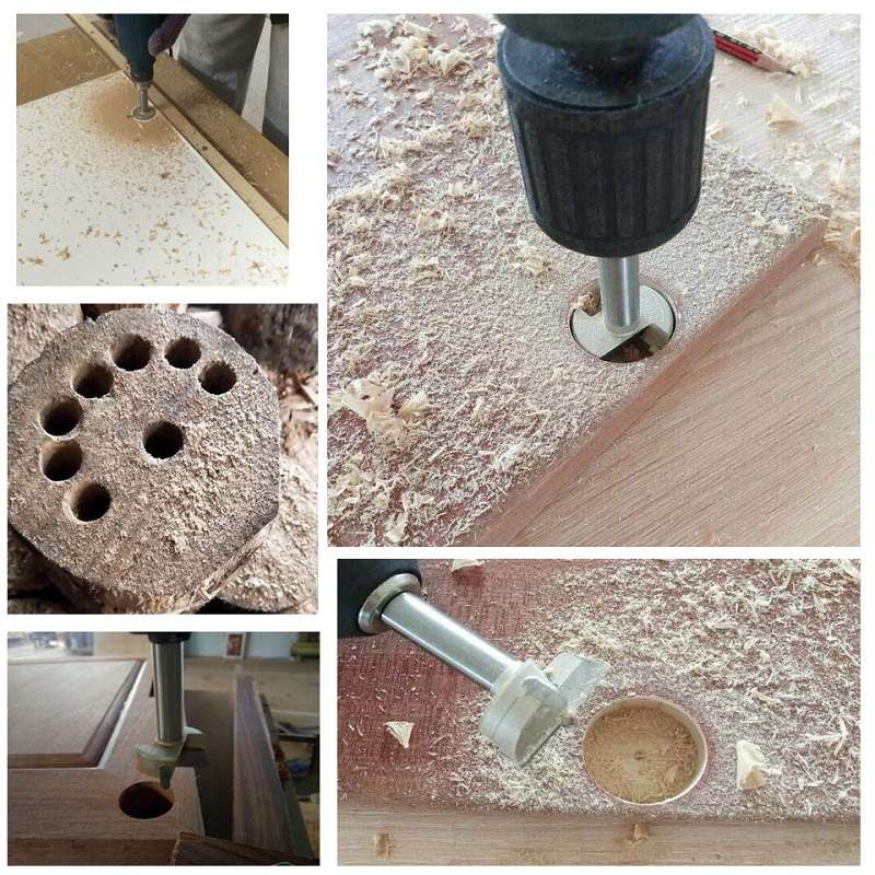 22mm Woodworking Drill Bit Hole Opener Round Lengthened Wooden Door Drill