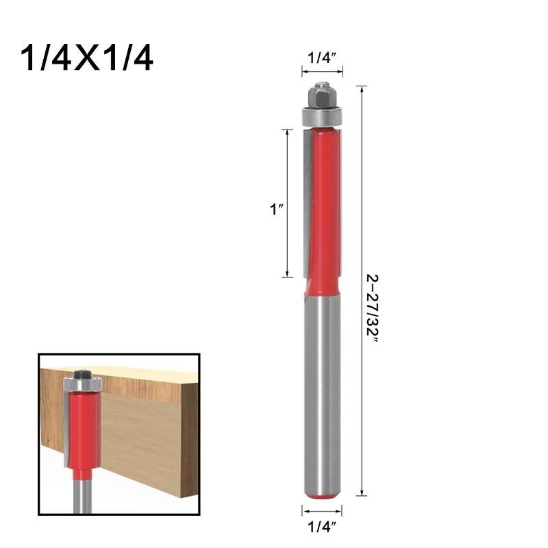 3 PCS Woodworking Engraving Milling Cutter Trimming Machine Alloy Cutter Head, Model: 1/4x1/4mm