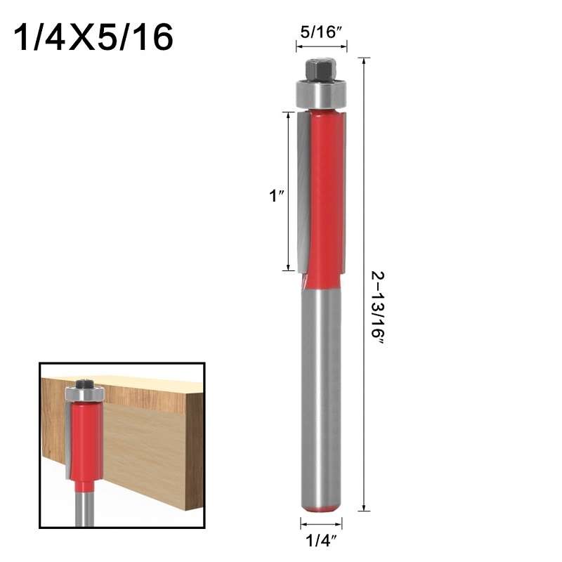 3 PCS Woodworking Engraving Milling Cutter Trimming Machine Alloy Cutter Head, Model: 1/4x5/16mm