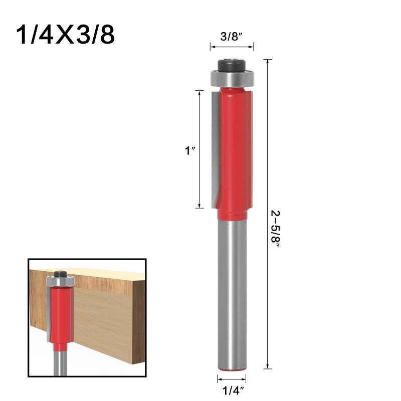3 PCS Woodworking Engraving Milling Cutter Trimming Machine Alloy Cutter Head, Model: 1/4x3/8mm