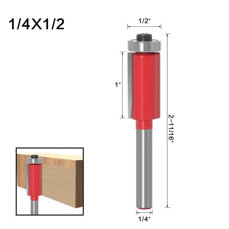 3 PCS Woodworking Engraving Milling Cutter Trimming Machine Alloy Cutter Head, Model: 1/4x1/2mm