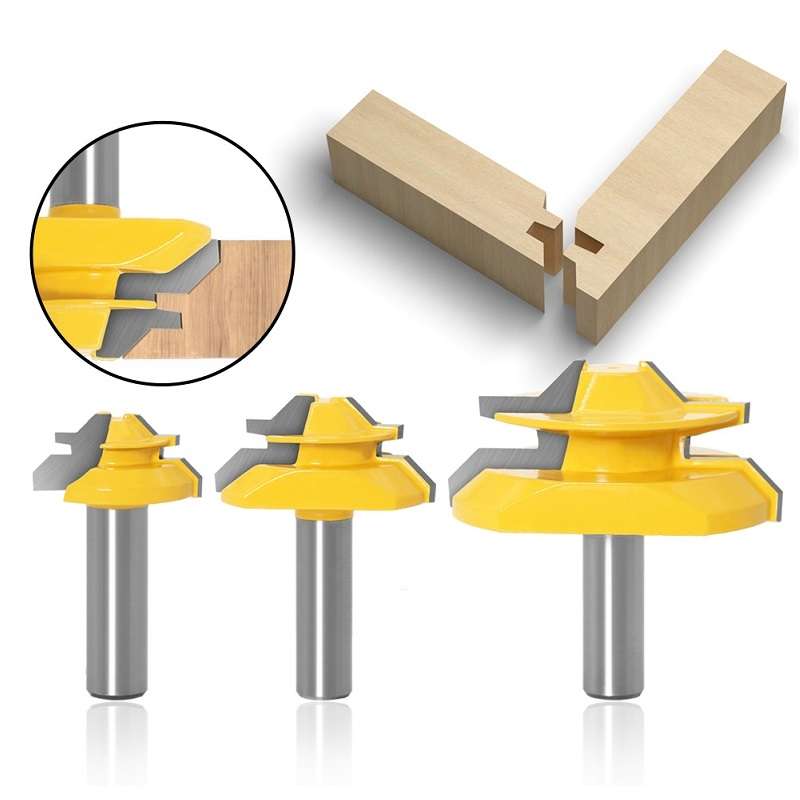 Woodworking Engraving Machine Milling Cutter 45 Degree Jointing Knife, Model: 12x1-3/8mm
