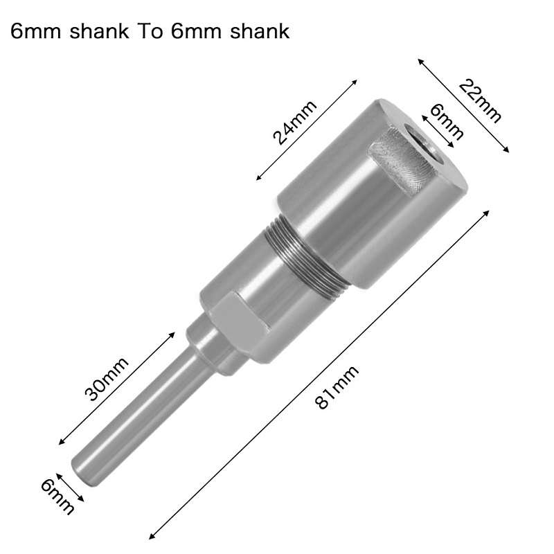 6mm To 6mm Engraving Trimming Machine Extension Pole Converter