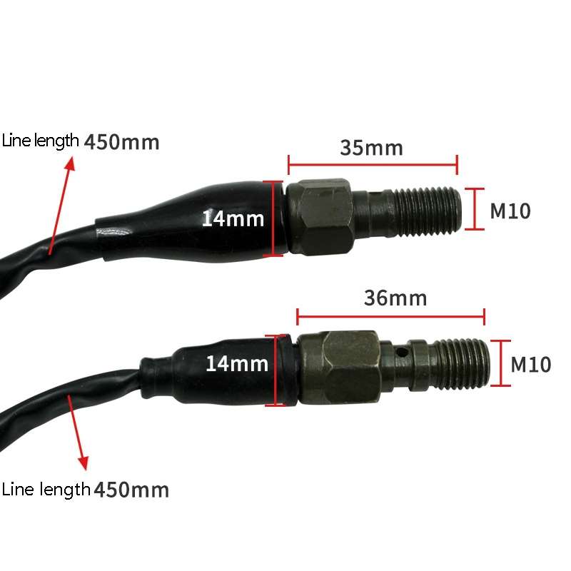 2 PCS Motorcycle Modified Accessories Disc Brake Hydraulic Switch Line, Specification: M10 x 1.25mm