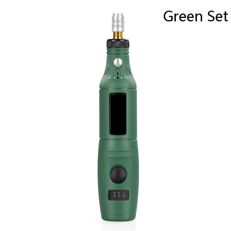 Mini Electrical Engraving Pen Cutting And Polishing Electrical Grinder Tool Set, US Plug(Green)