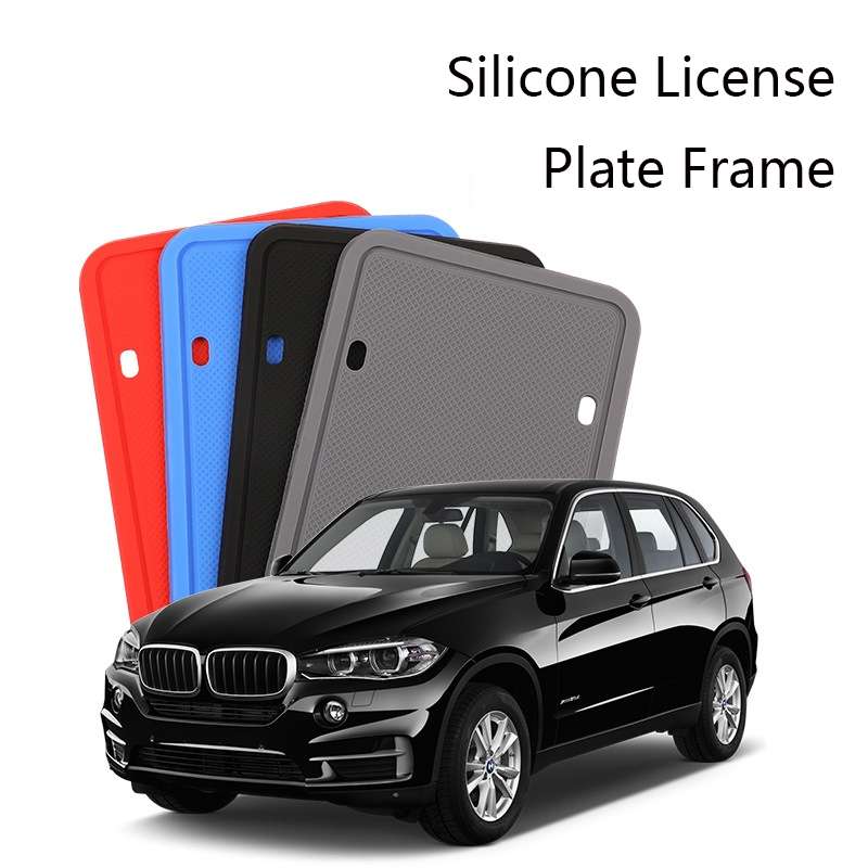 2 Sets Waterproof Rustproof Non-damaging Car Paint Silicone License Plate Frame, Specification: US B