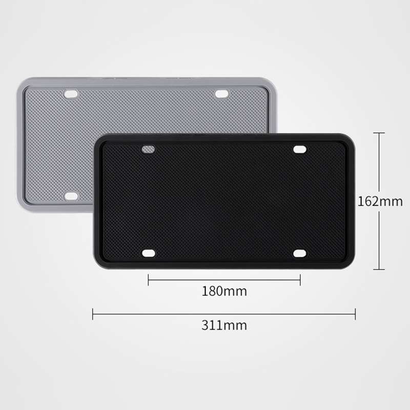 2 Sets Waterproof Rustproof Non-damaging Car Paint Silicone License Plate Frame, Specification: US B