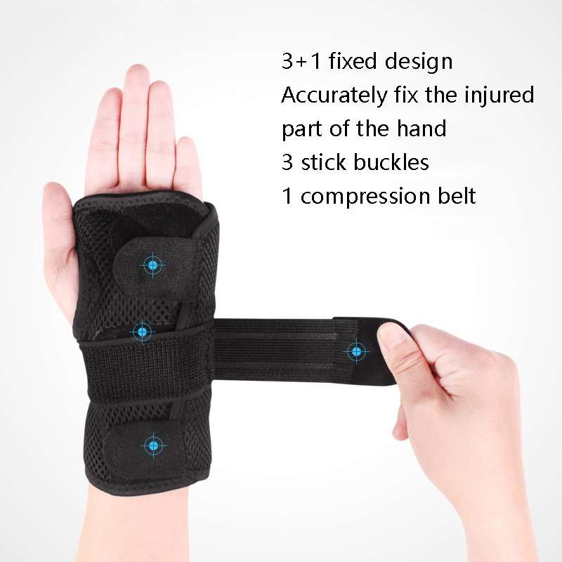 AOLIKES HS-1672 Wrist Joint Fixture Belt Breathable Wrist Sprained Fracture Fixed Sleeve Wrist Stee