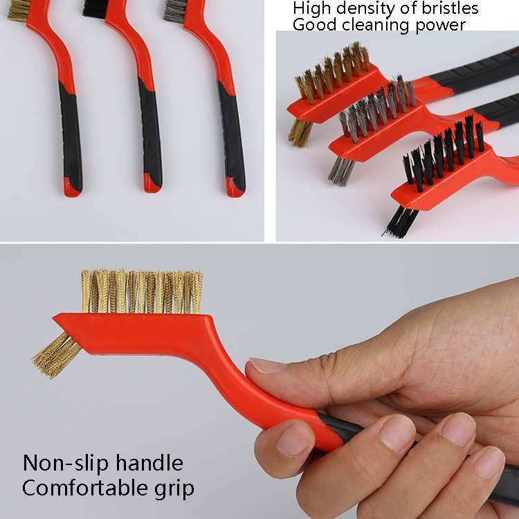 Stainless Steel Wire 7 inch Industrial Cleaning Brush Mini Refractor Cleaning Gap Brush