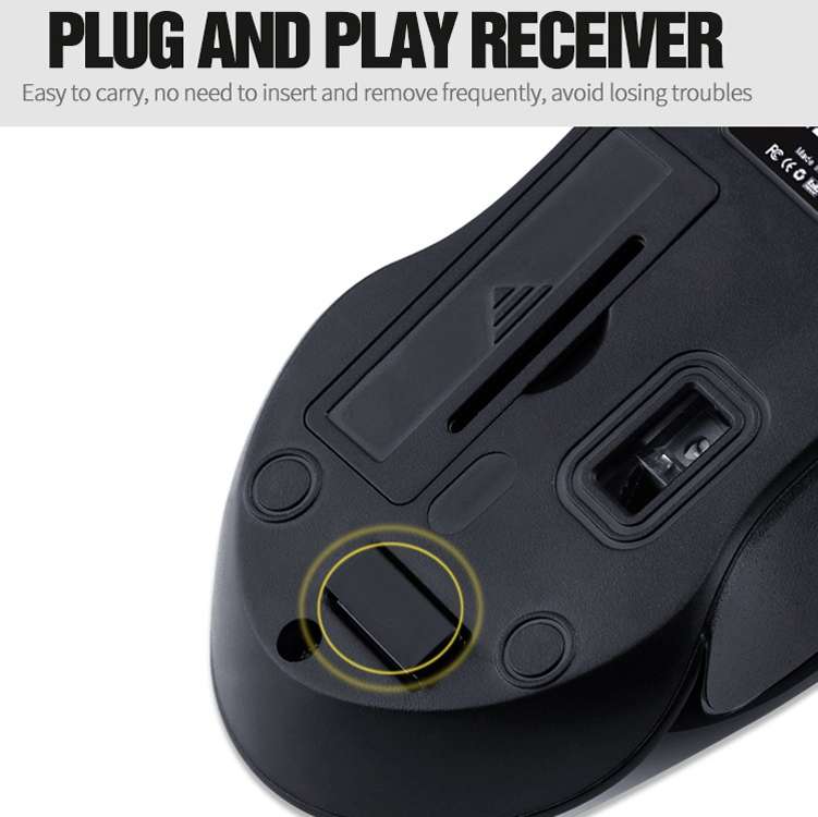 T-WOLF Q2 3-Buttons 1200 DPI 2.4GHz Wireless Mouse(Pink)