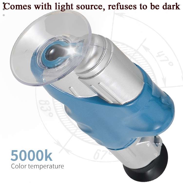 C2122 20X-60X Children Handheld Microscope Scientific Experiment Toy Outdoor Adventure STEAM Teachin